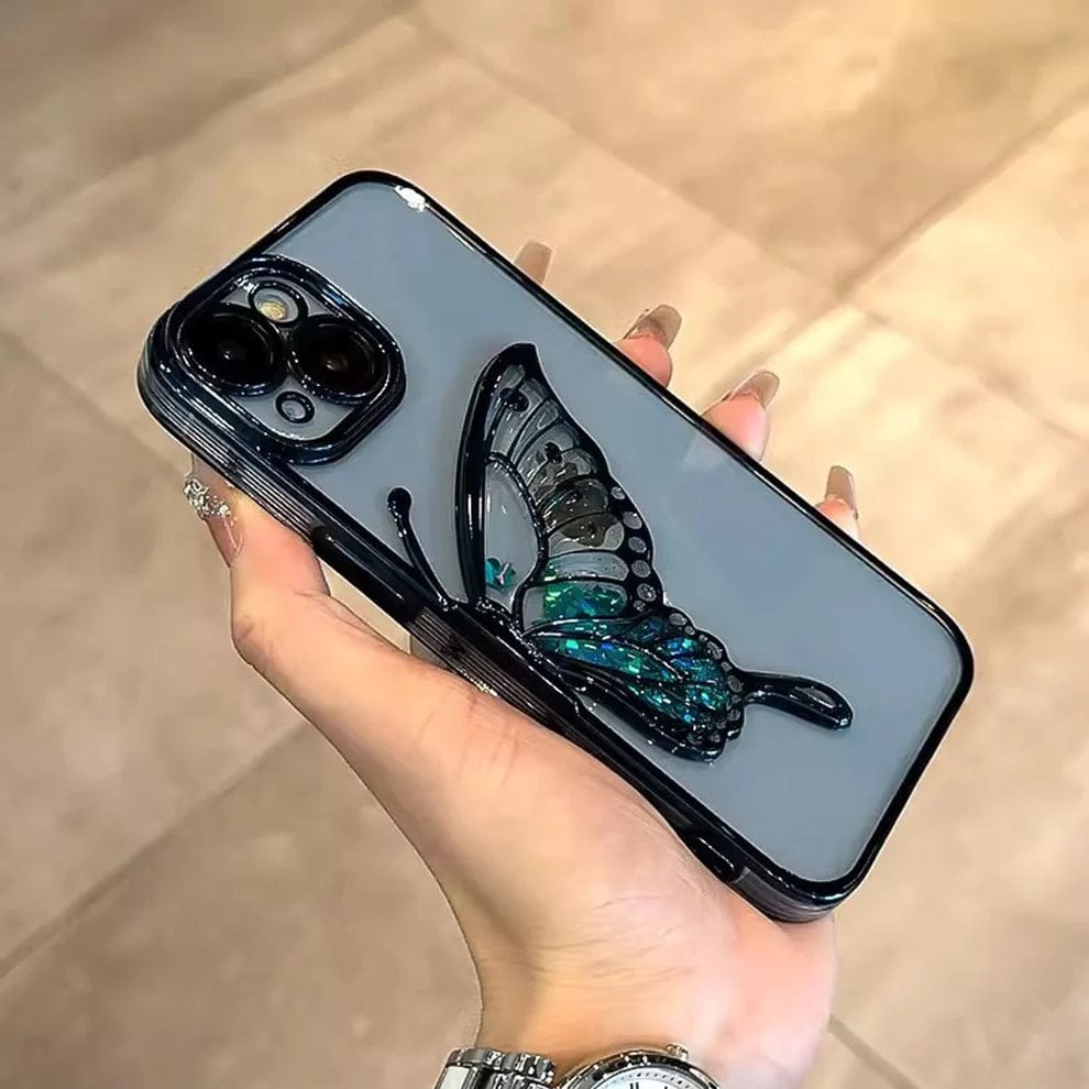 Glowing Butterfly Transparent Phone Case For iPhone