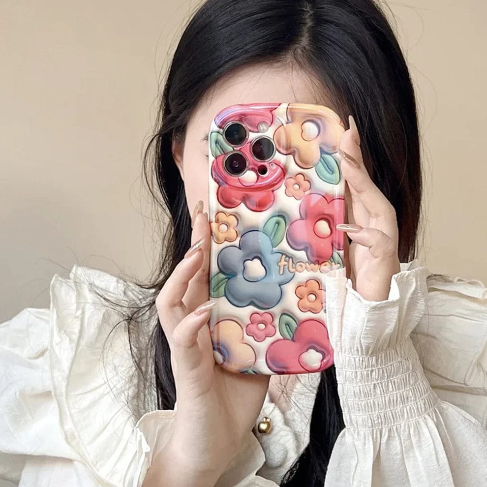 Glossy Rivel Blossom Case For iPhone