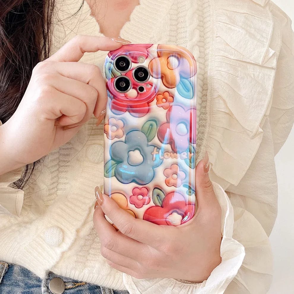 Glossy Rivel Blossom Case For iPhone