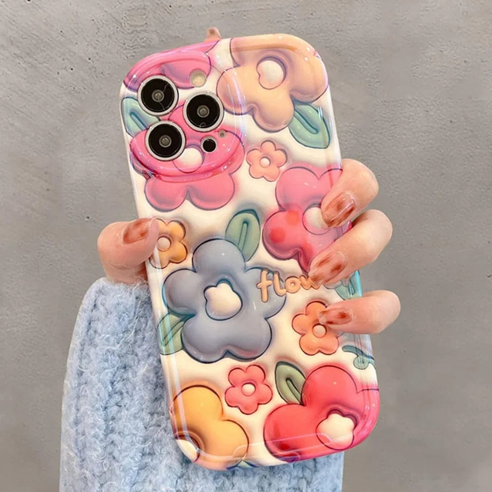 Glossy Rivel Blossom Case For iPhone