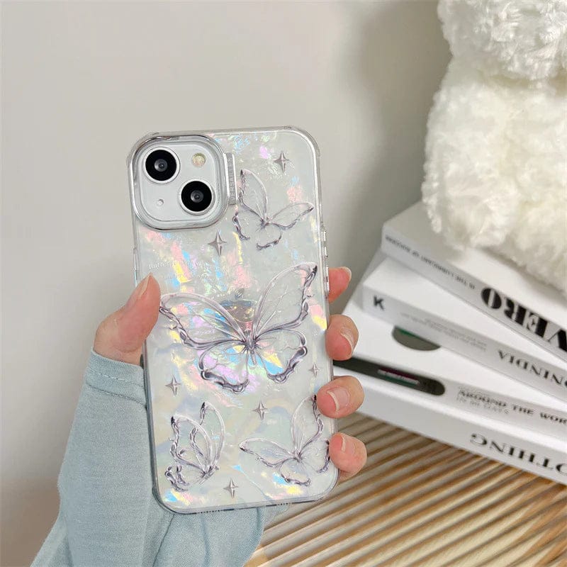 Fantasy Feather Yarn Butterfly Case For iPhone