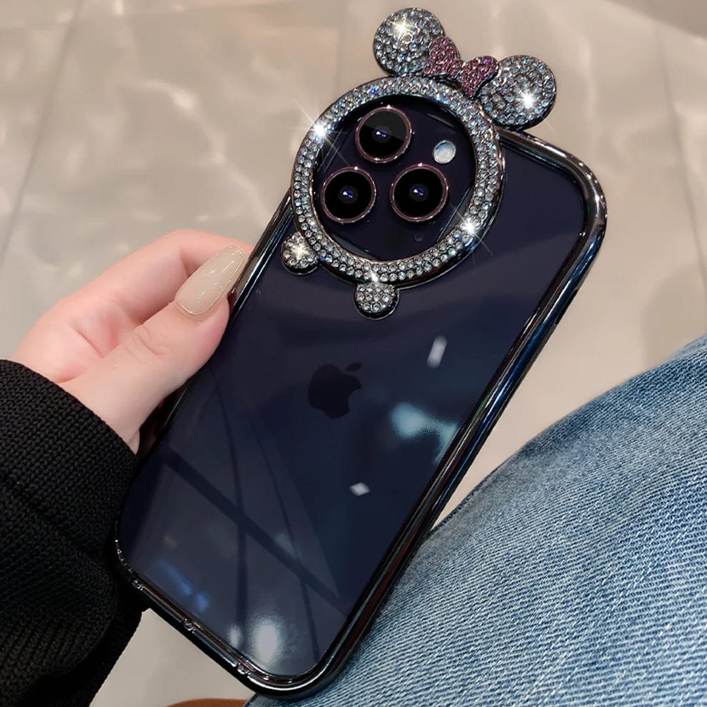 Diamond Bear Ear Case For iPhone