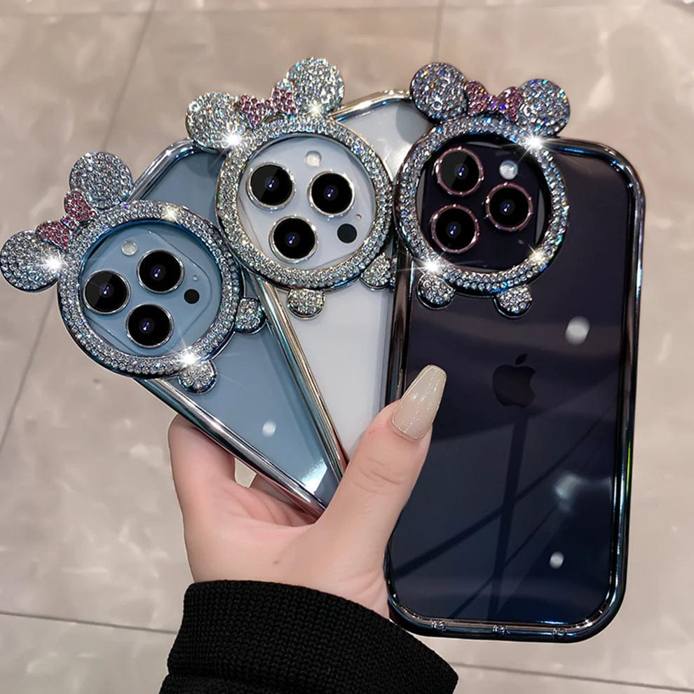 Diamond Bear Ear Case For iPhone