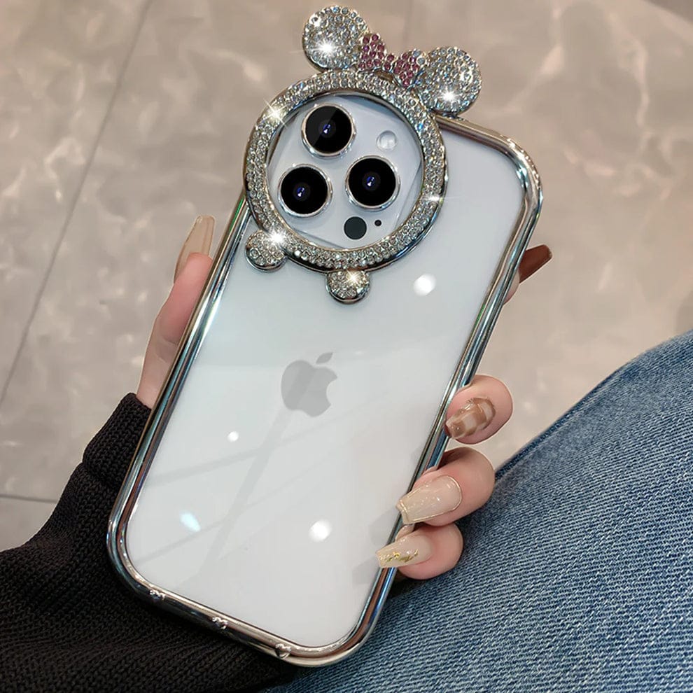 Diamond Bear Ear Case For iPhone