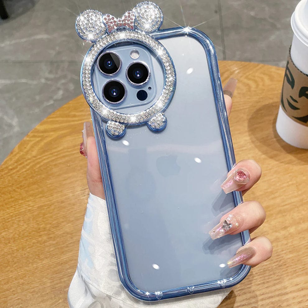 Diamond Bear Ear Case For iPhone