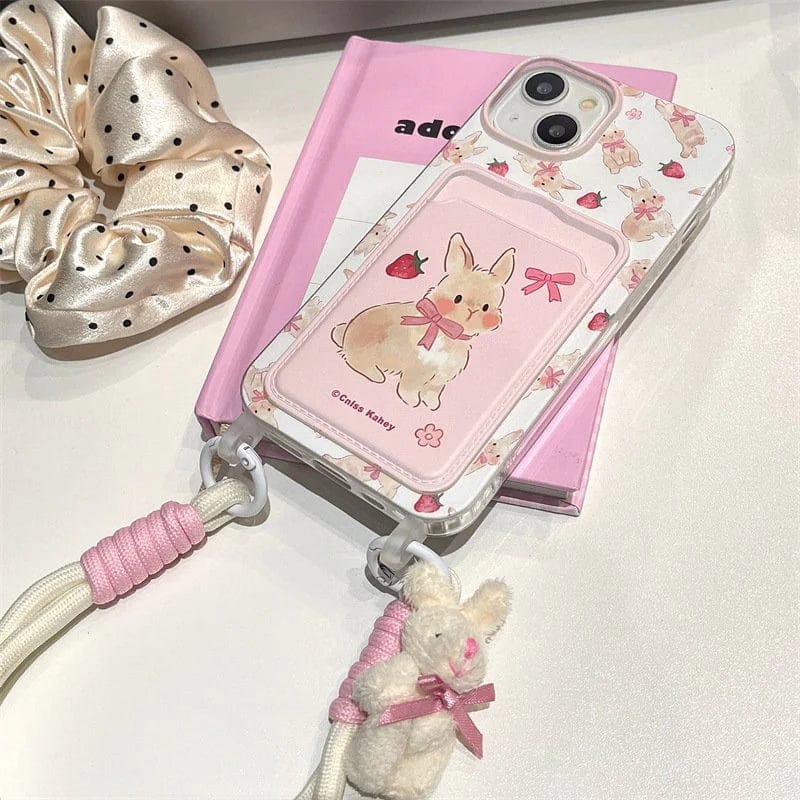 Delight Berry Cute Bunny Bliss Case For iPhone