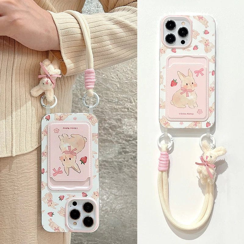 Delight Berry Cute Bunny Bliss Case For iPhone
