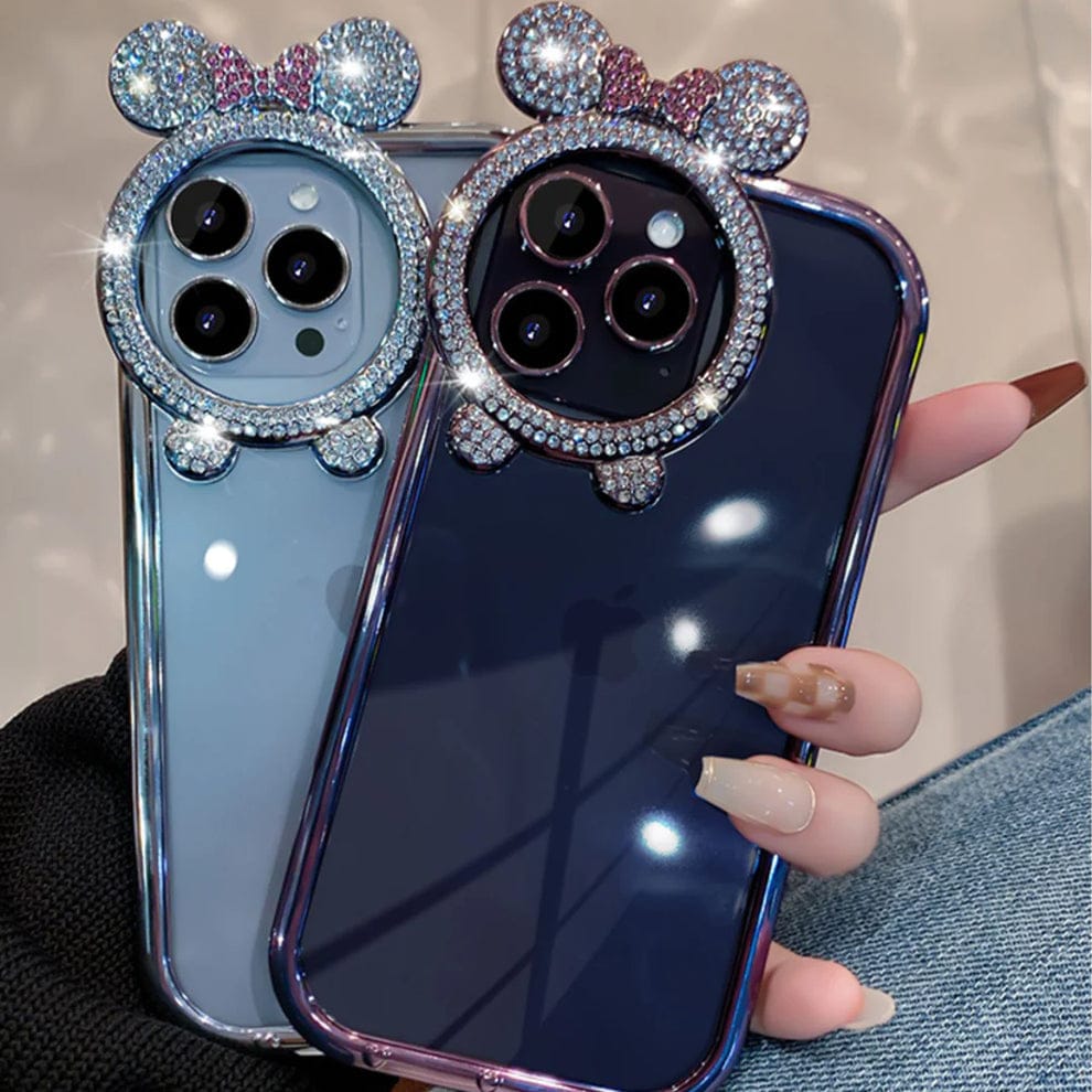 Diamond Bear Ear Case For iPhone
