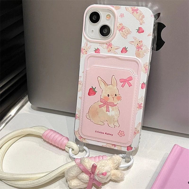 Delight Berry Cute Bunny Bliss Case For iPhone