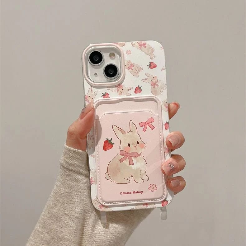 Delight Berry Cute Bunny Bliss Case For iPhone