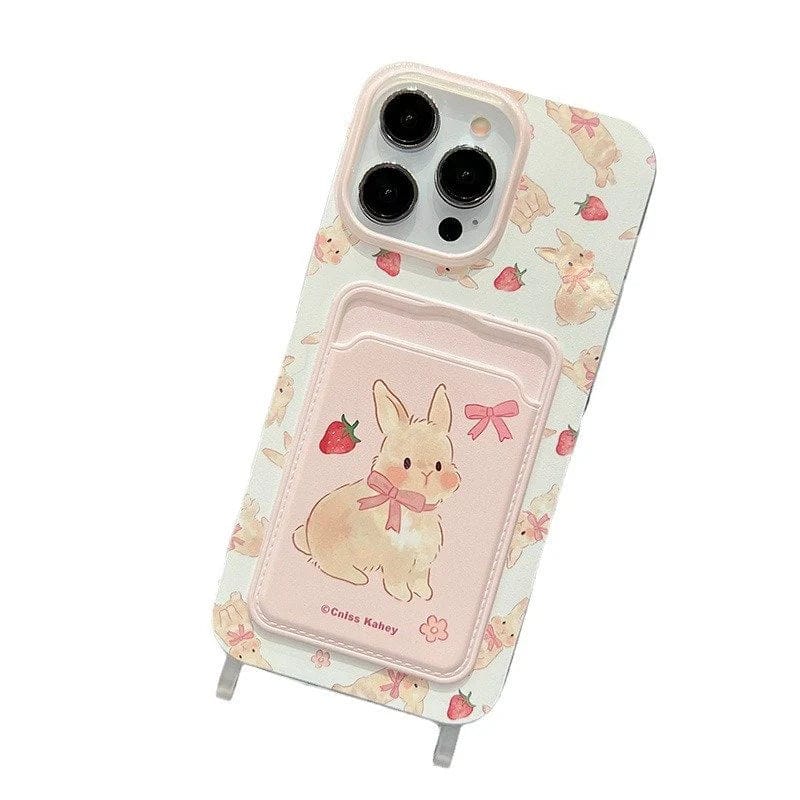 Delight Berry Cute Bunny Bliss Case For iPhone