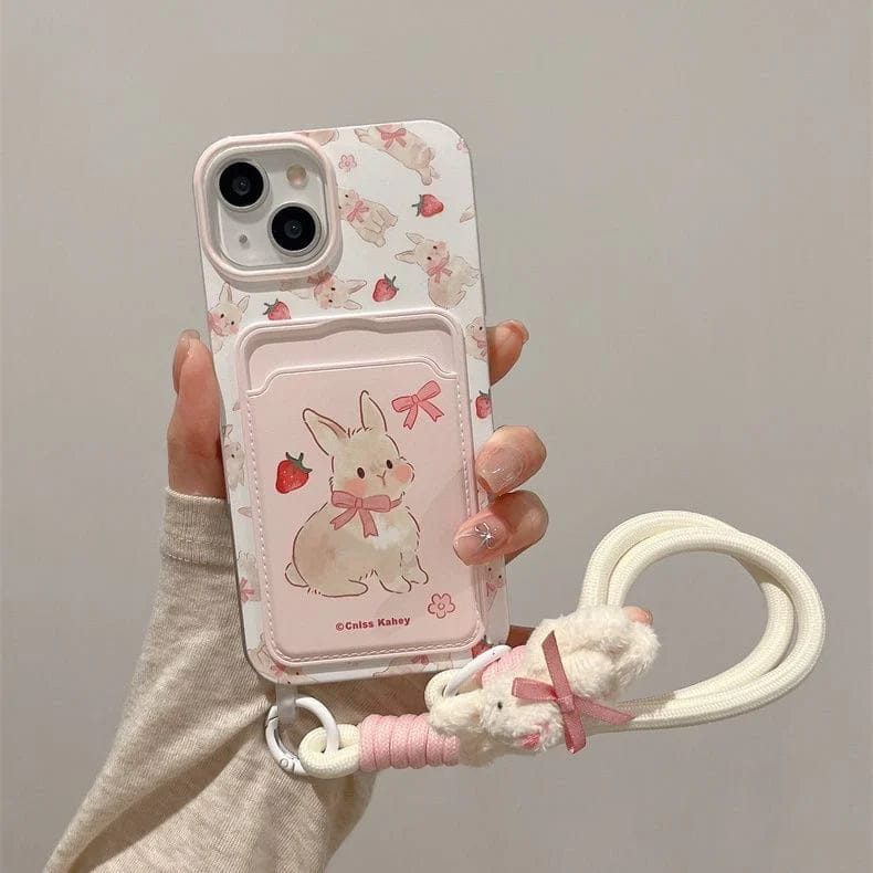 Delight Berry Cute Bunny Bliss Case For iPhone